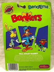 Bend-Ems☆1994 JusToys☆Disney Figure Set☆BONKERS, FALL APART RABBIT, TOON LIGHT