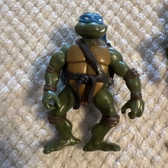 Lot Of 3 Vintage Playmates TMNT Ninja Turtles Action Figures & Motorcycle 2002