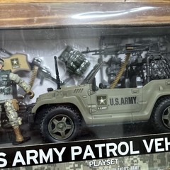 New Excite U.S. Army Military Jeep Patrol Vehicle Soldier Set