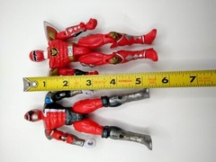 Power Rangers Lot of Three with Bike Red Green Yellow Bike