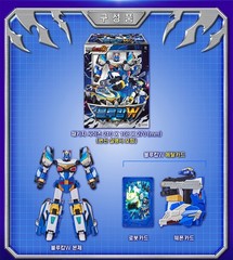 Metal Cardbot W HEAVY IRON W & BLUE COP W Main 2-Transformer Robots car set 2025