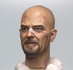 1/6 Scale Wounded Bryan Cranston Mr. White Head Carving Sculpt Model Toys