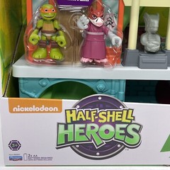 2014 HALF SHELL HEROES SUPER SEWER HQ w MIKEY & SPLINTER Ninja Turtles BRAND NEW