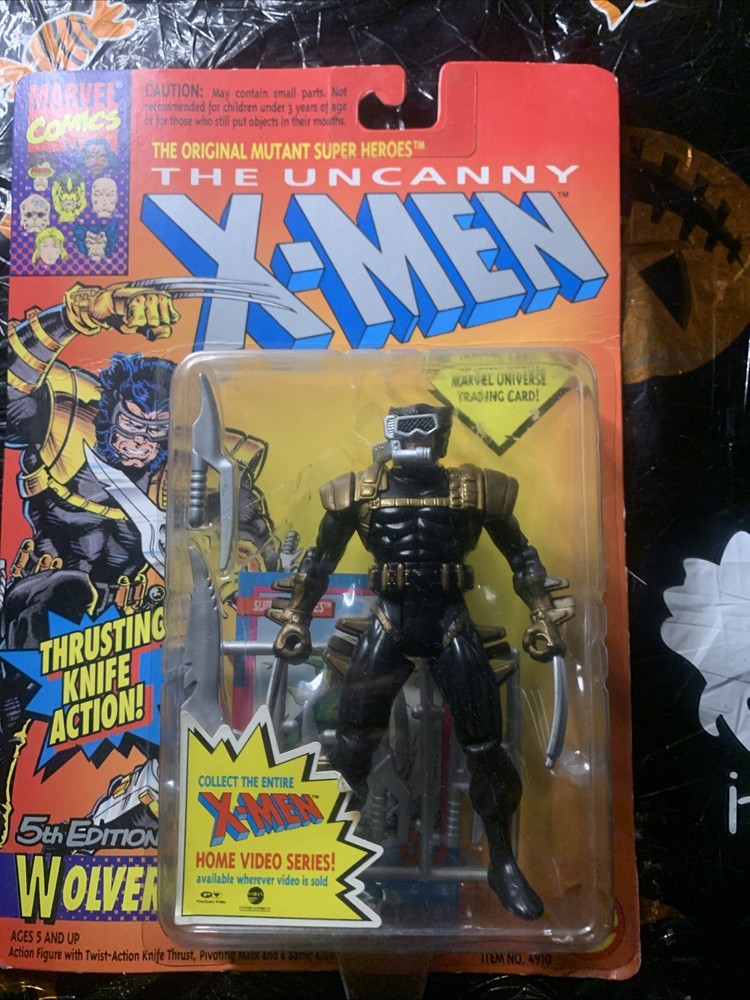 X-Men: Wolverine 5th Ed, Black Ed with Thrusting Knife Action by Toy Biz 1993