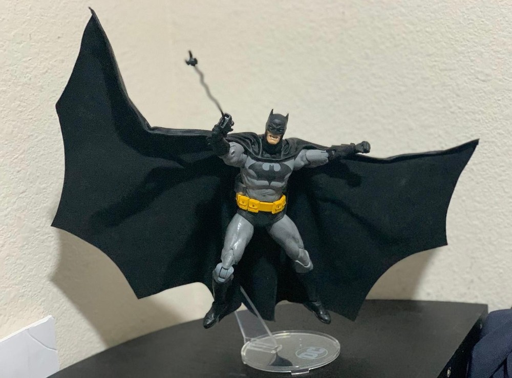 Custom Batman Mcfarlane wired cape 1 1/12 figure DC Multiverse