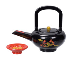 Miniature Japanese Lacquerware Plate Teapot Cup Box Bowl 1 Random Accessory