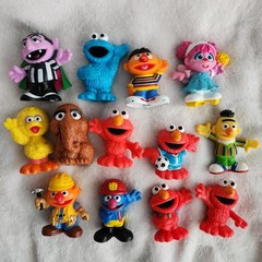 Sesame Street Workshop Lot Of 12 PVC Figures Snuffleupagus Count Abby Elmo More!