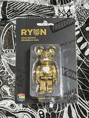 Rare BE@RBRICK Gold Kakao Friends Ryan
