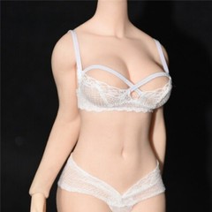 1Set 1:6 Scale White Bras Briefs Underwear Clothes For 12″ Female Action Figure