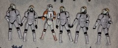 Star Wars 3.75 Lot- Anakin- Windu & Plo Koon, Cody, Clone Pilots & Arc Troopers