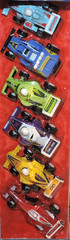 Pull Back & Go Racing Car Toys Set 6 Cars w Floor Puzzle, Book Ages 3+, NEW READ