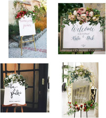 H&S BRIDAL Wedding Arch Flowers 30 Inch Rustic Artificial Floral Swag Decor | Pe