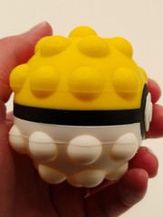 Pokemon Nintendo Knobby Silicone Yellow Pokeball Stress Ball, Fidget Ball