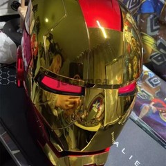 US! Iron Man Gold Mask Christmas AUTOKING MK5 1:1 Helmet Wearable Voice-control
