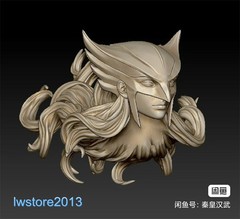 1/6 1/12 1/18 Hawkgirl Head Sculpt For 12″ 6″ 3.75″ Female Action Figure Body
