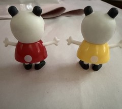 Peppa Pig Peggy Pandora Panda Twins Figures Toys Set 2