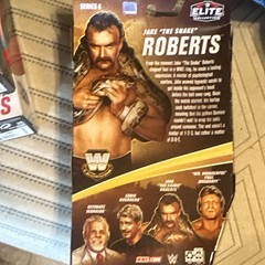 WWE Elite Collection Legends Jake “The Snake” Roberts Signed Boxed Figure +Snak
