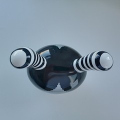 Kidrobot Buff Monster 8 Inch Dunny 2009 Vaulted Limited Edition Silver Vinyl