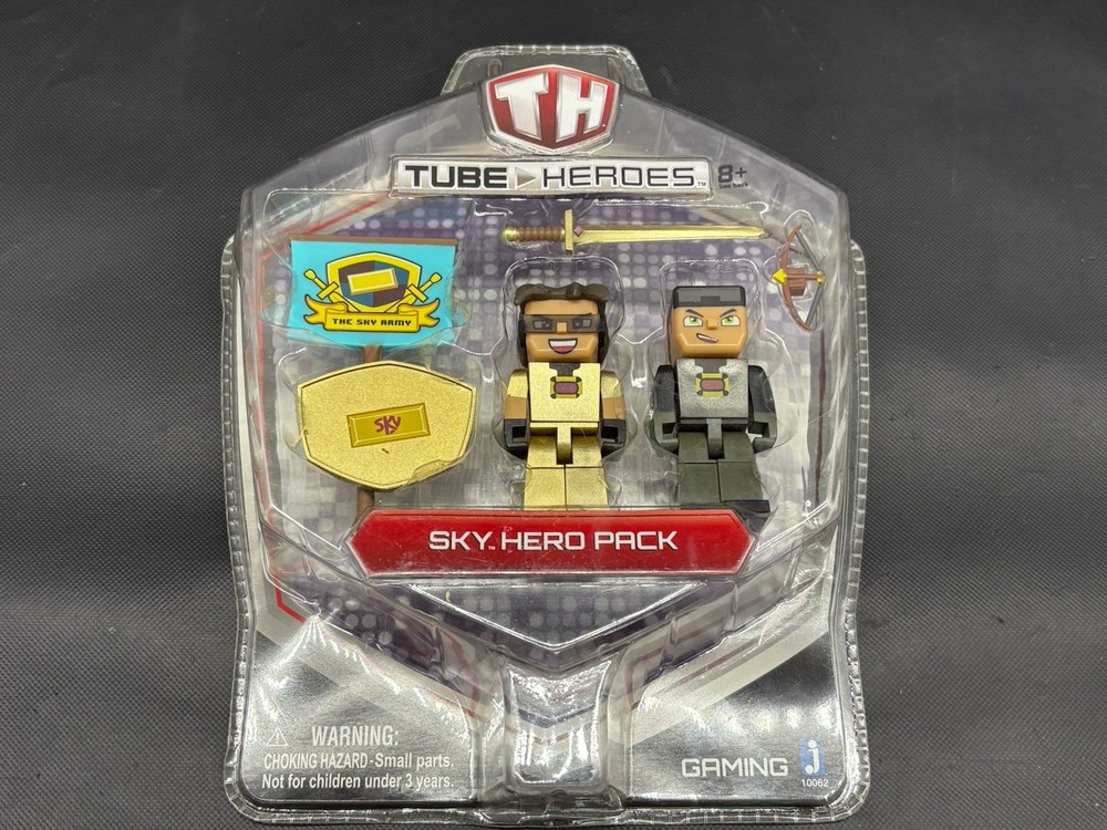 Tube Heroes 2.75 inch Action Figures – Sky Hero Pack NEW Sword Bow and Arrow Toy