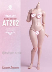 US Worldbox 1/6 AT201/AT202 Pale Suntan Flexible 12”Female Figure Body doll toy