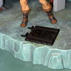 Unpainted Black Trapdoor for Classics Castle grayskull (Hole cover) by He-Bro