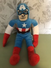 Marvel Captain American Plush Used Without Blanket And Shield AS IS