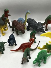 Lot of 31 Small Hard PVC Plastic Toy Dinosaur Figures Vintage Varies Small Sizes