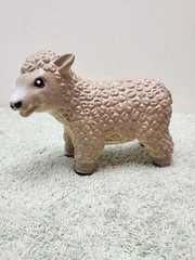 2006 Sheep Gray With Black Eyes Soft Rubber Toy Figure 4.75″ Long