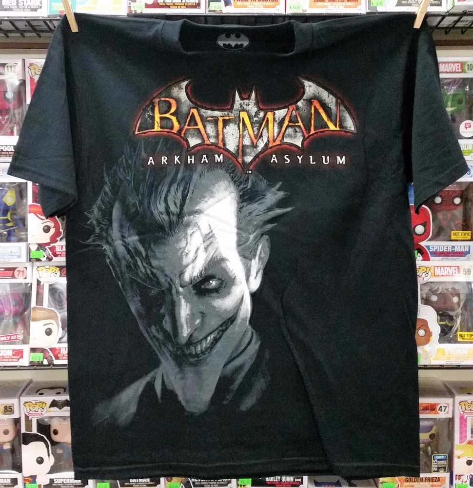 BATMAN ARKHAM ASYLUM JOKER PROMOTIONAL TEE SHIRT NOS 2009 PS3 X-BOX 360 ADULT L