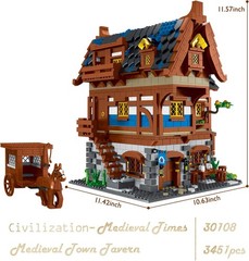 JMBricklayer Medieval 30108 House Building Sets for Adults – Creative Tavern…