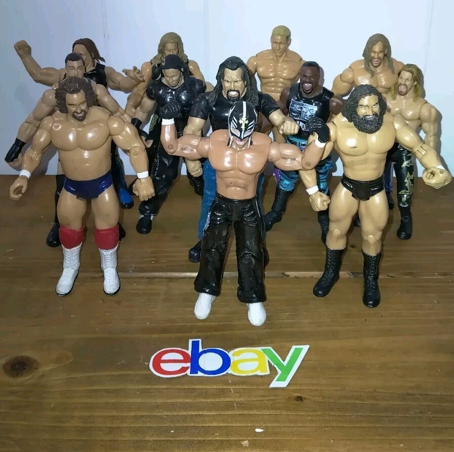 12 PC LOT JAKKS Pacific WWE Wrestling ACTION FIGURES 99 – 03 MYSTERIO HILLBILLY