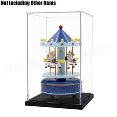US 8.3″H Acrylic Display Box Plastic Base Self-Install Case Protection Dustproof