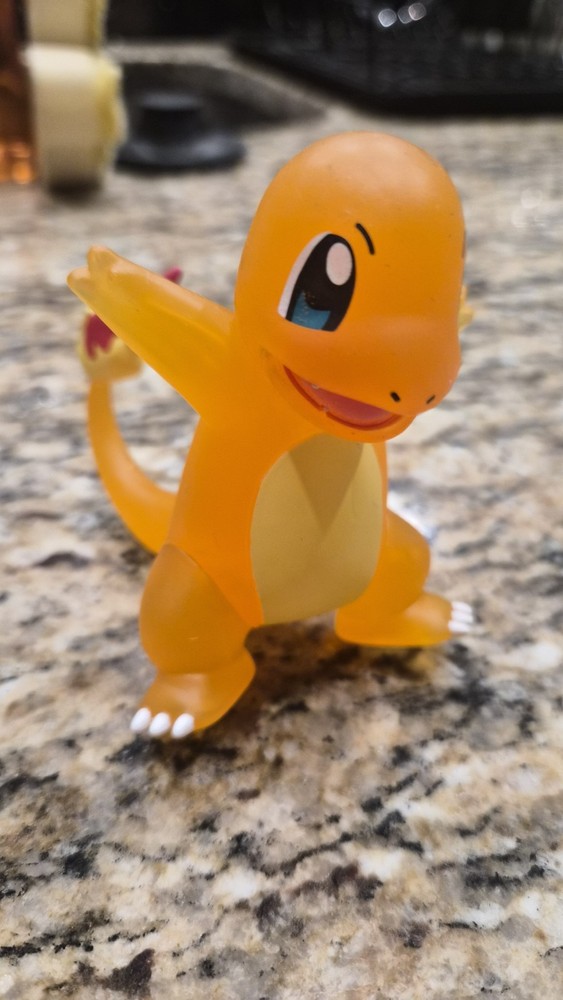 2022 Jazwares Nintendo Pokemon Creatures Translucent CHARMANDER 3″ Figure New