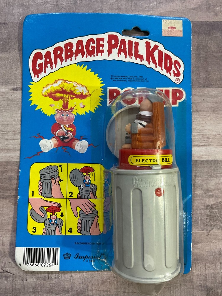 Garbage Pail Kids “ELECTRIC BILL” Pop-Up Imperial Toys 1986 SEALED SEE PICS J5
