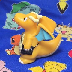 Pokemon Dragonite Bag Figure Finger Puppet 1999 Nintendo Bandai Vintage Japan