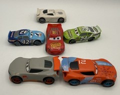Disney Store – Pixar CARS Plastic Mixed Lot of 6 Cake Topper Light Weight Lot