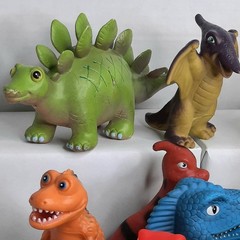 16x Baby Dinosaur Toy Bundle Lot Children’s Play Figures Kids Colorful Squeeze