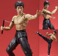 SHF Bruce Lee 50th Anniversary LegendKungfu Action Figure PVC Movable with Stand