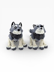 Lot 7 Articulated Wolf Toy 3D Printed Wolf Pup Fidget Desk Pet Party – 5.25″