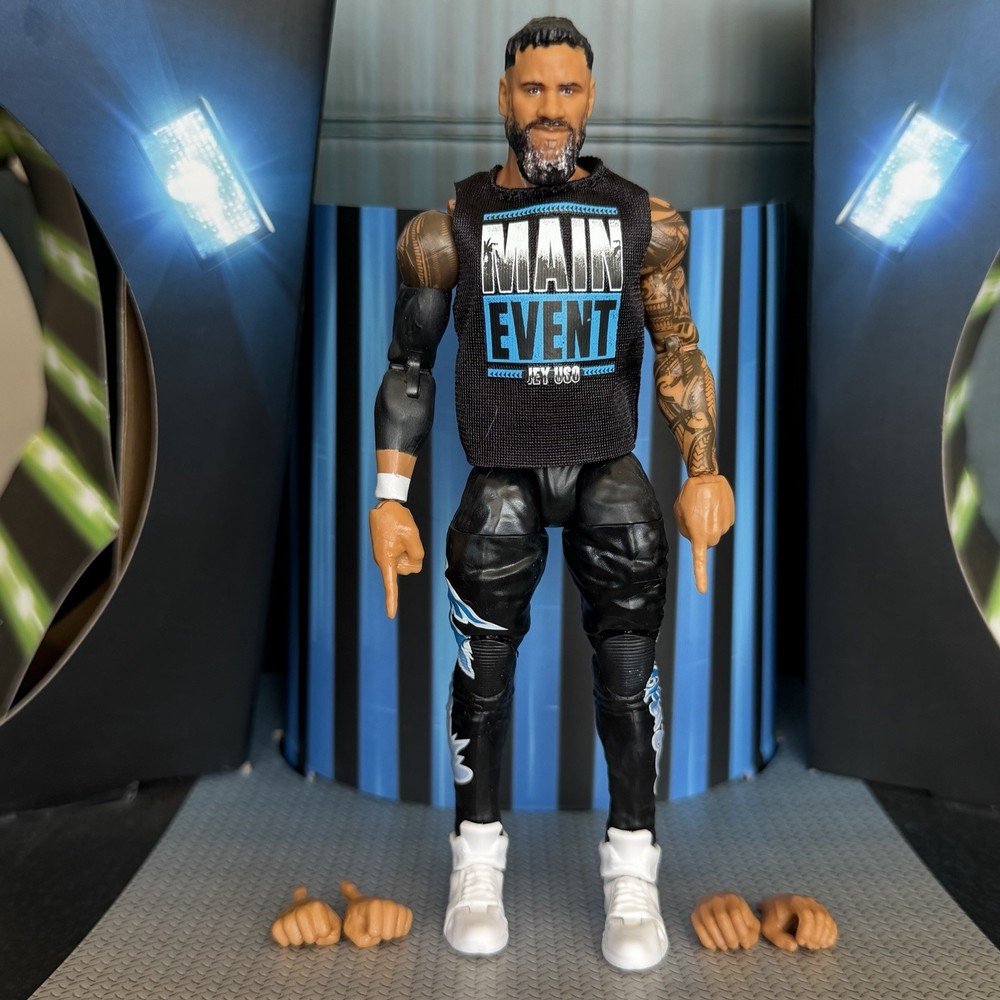 Mattel WWE Elite Top Picks Jey Uso Wrestling Action Figure 100% Complete