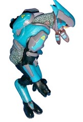 Halo 2 Teal Blue Cyan Elite Mini 2.75″ Action Figure Joyride Studios Slayer