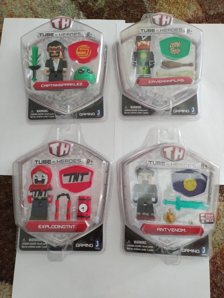 Tube Heroes Packs w/ Weapons Jazwares New Figure Lot Of 4
