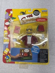 2002 The Simpsons Intelli-Tronic Series 9 Sunday Best Grampa 5″ Figure MOC