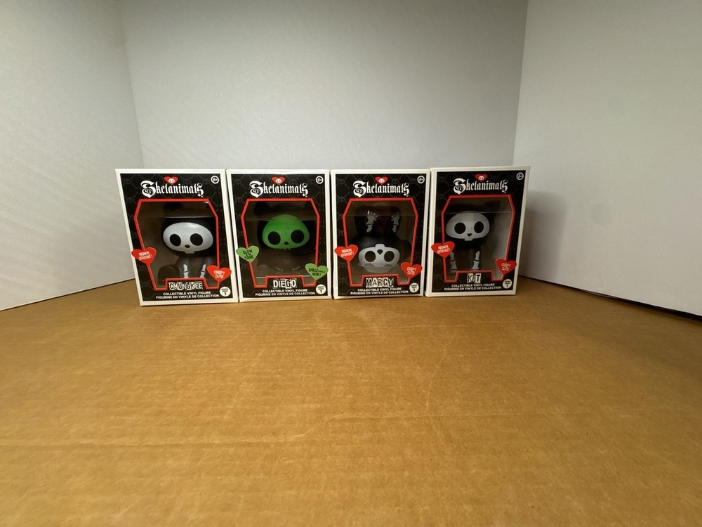 Skelanimals Series 1 Vinyl Figures Set of 4 (Chungkee, Diego, Marcy, & Kit)