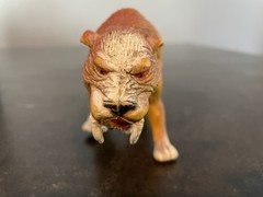 Imperial Toys Saber Tooth Tiger Smilodon Hard Rubber PVC Toy Figure Vintage 1988