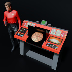 Custom Star Trek TOS Transporter Console for 3.75 IN (1:18) FIGURE