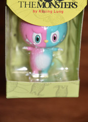 Mini Zimomo Figure Half & Half Kasing Lung How2Work Labubu Color Split Pink Blue