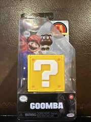 Jakks Pacific Super Mario Bros Movie Goomba 1.25 in Mini Figure + Question Block