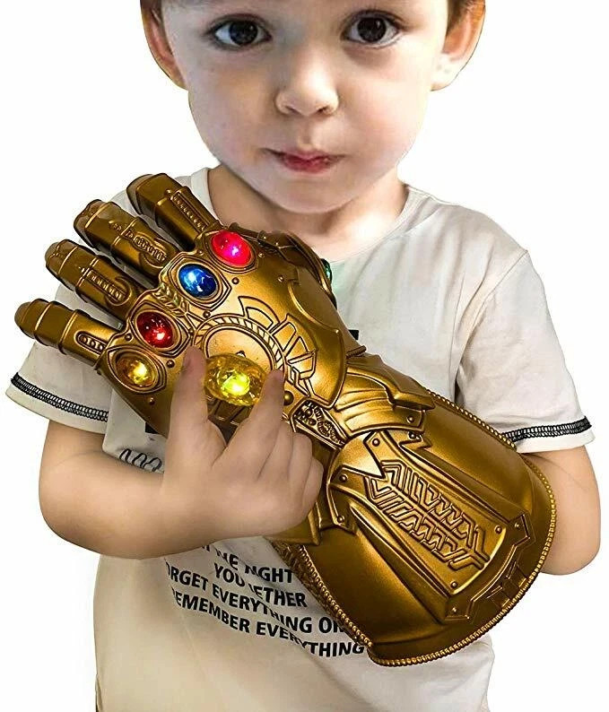 Thanos Infinity War Gauntlet w/LED Light Glove For Kid Size Avengers Costume Toy