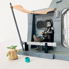 Mando’s Nevarro House Clan Mudhorn Cabin for 3.75in (1:18) Figure Diorama